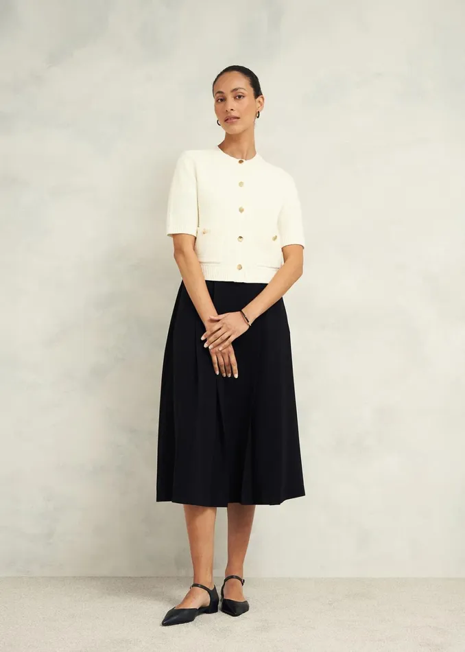 Women Emily Cotton Cardigan Warm Ivory Hobbs Jumpers and Cardigans