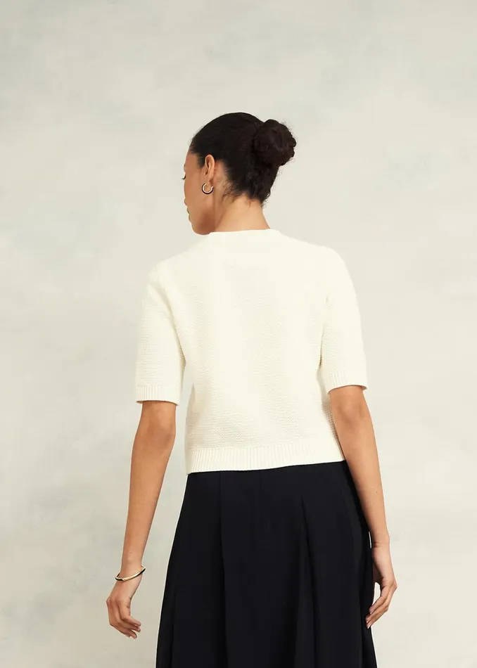 Women Emily Cotton Cardigan Warm Ivory Hobbs Jumpers and Cardigans