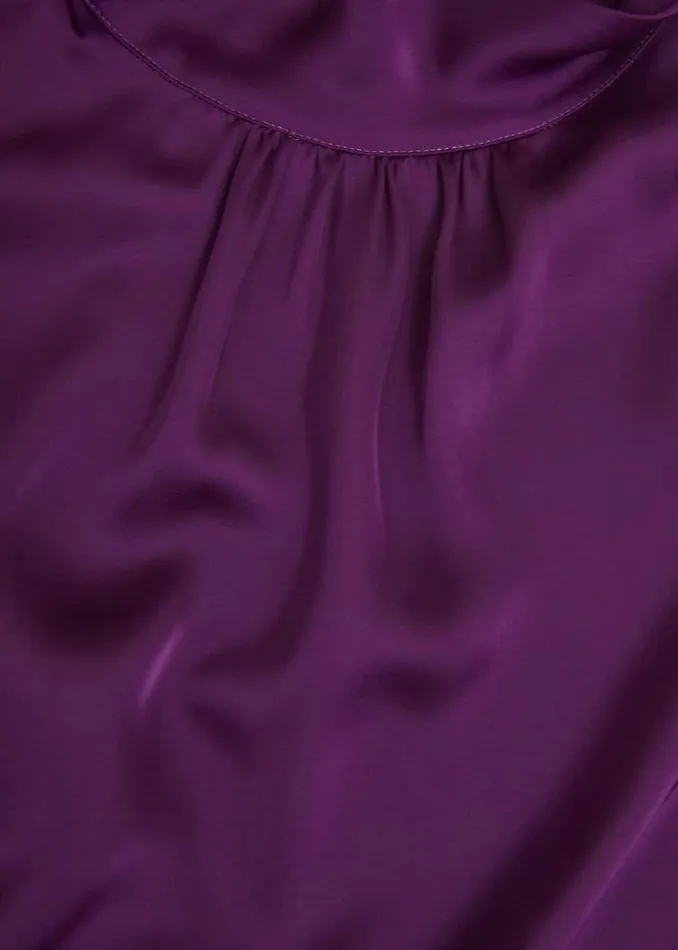 Women Eren Satin Blouse Vibrant Purple Hobbs Tops