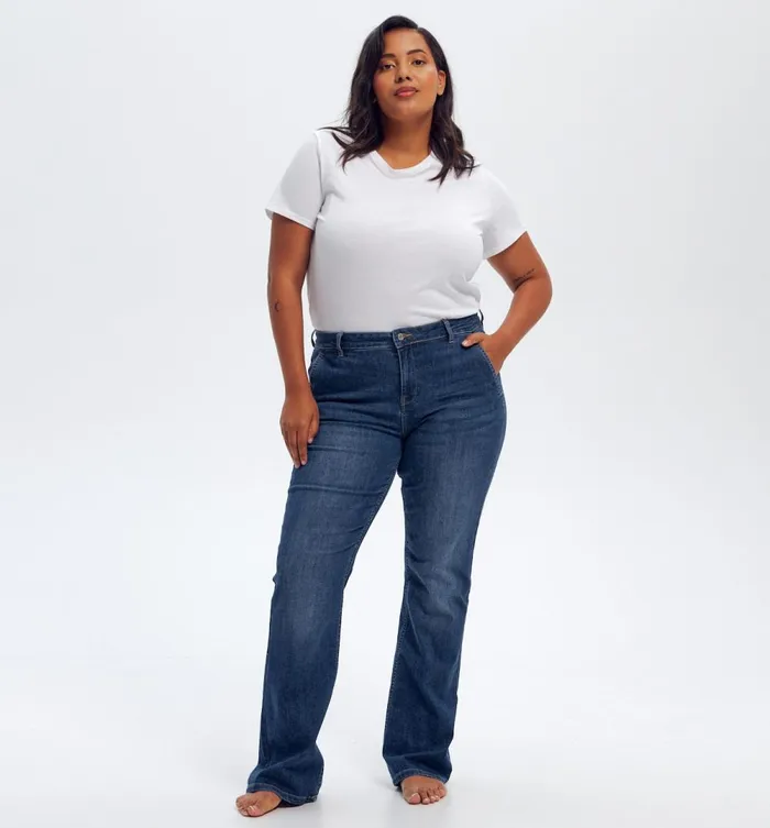 Women Eugene Flared Jeans 8211 Medium Denim Promod Jeans