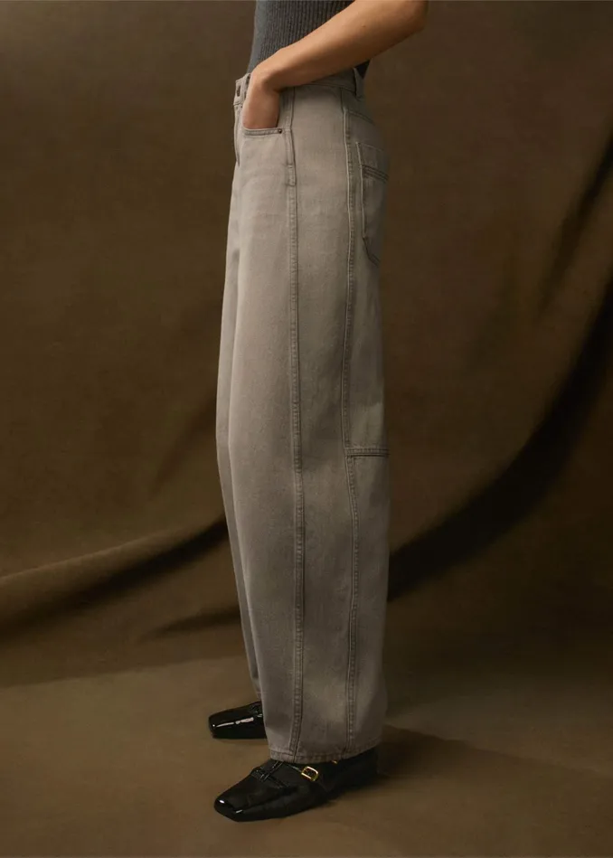 Women Extreme Tapered Jean Soft Grey MEEM