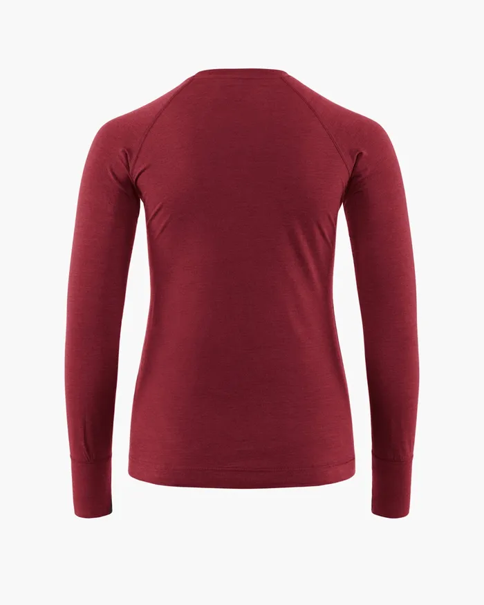Women Fafne Baselayer Crewneck Dark Russet Klttermusen Base Layers