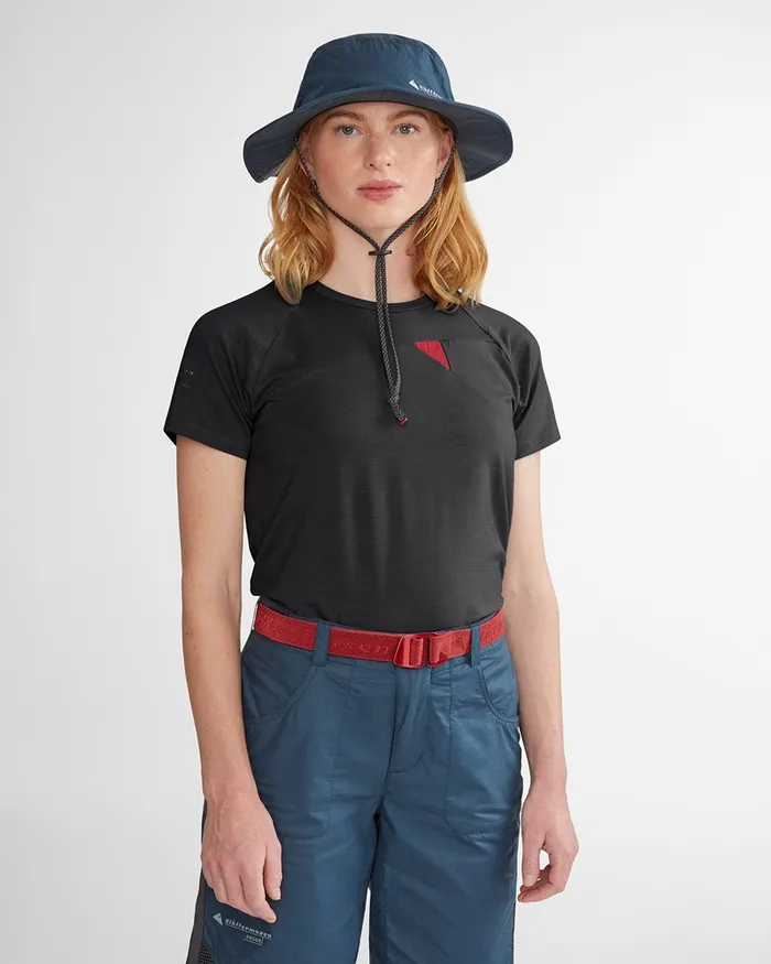 Women Fafne Tencel SS Tee Dark Deep Sea Klttermusen Base Layers