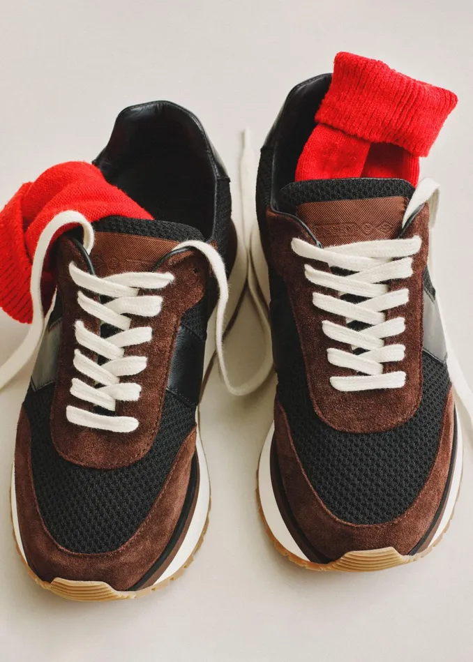 Women Flatform Sneaker Brownblack MEEM