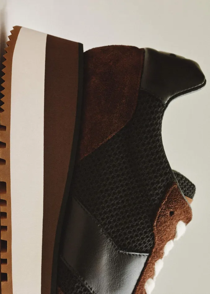 Women Flatform Sneaker Brownblack MEEM