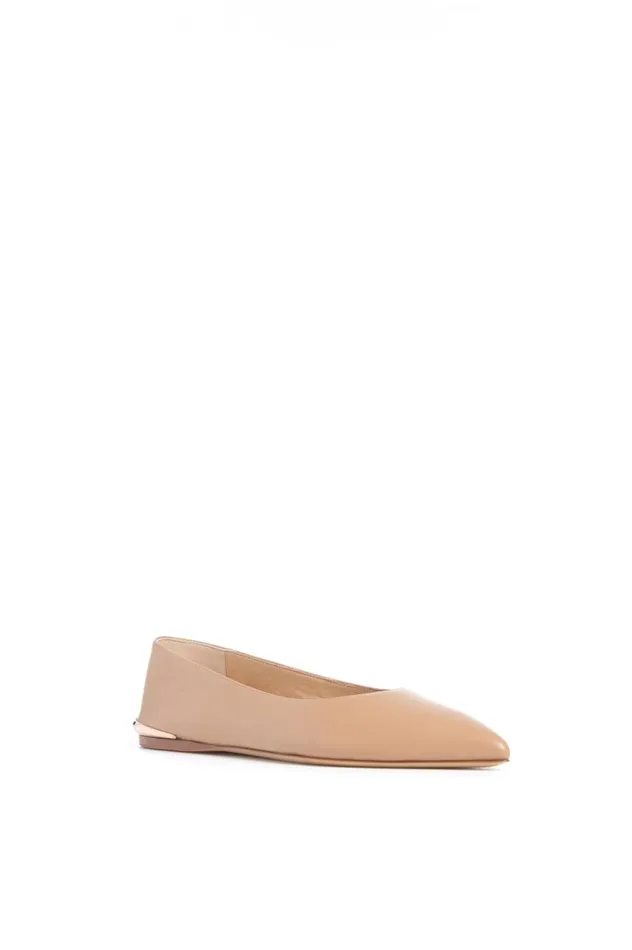 Women Flats Gabriela Hearst Fleur Ballerina Flat In Nude Nappa Leather