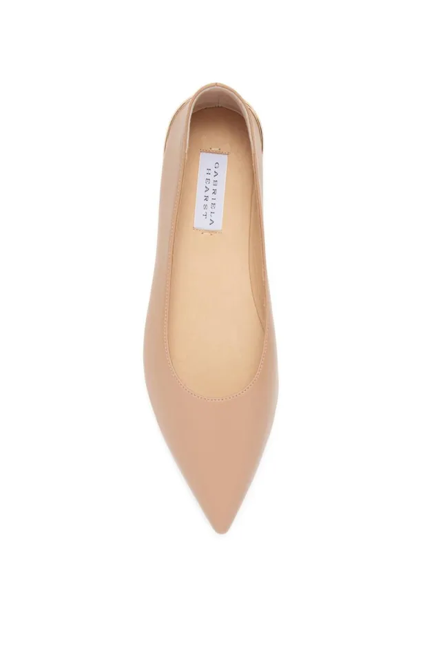 Women Flats Gabriela Hearst Fleur Ballerina Flat In Nude Nappa Leather