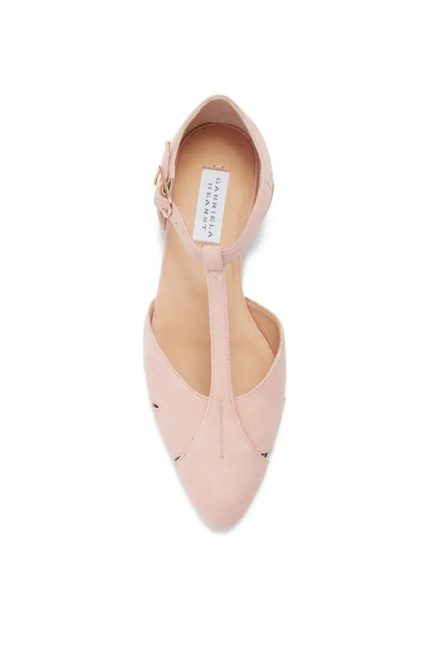 Women Flats Gabriela Hearst Harlow Ballerina Flat In Blush Suede