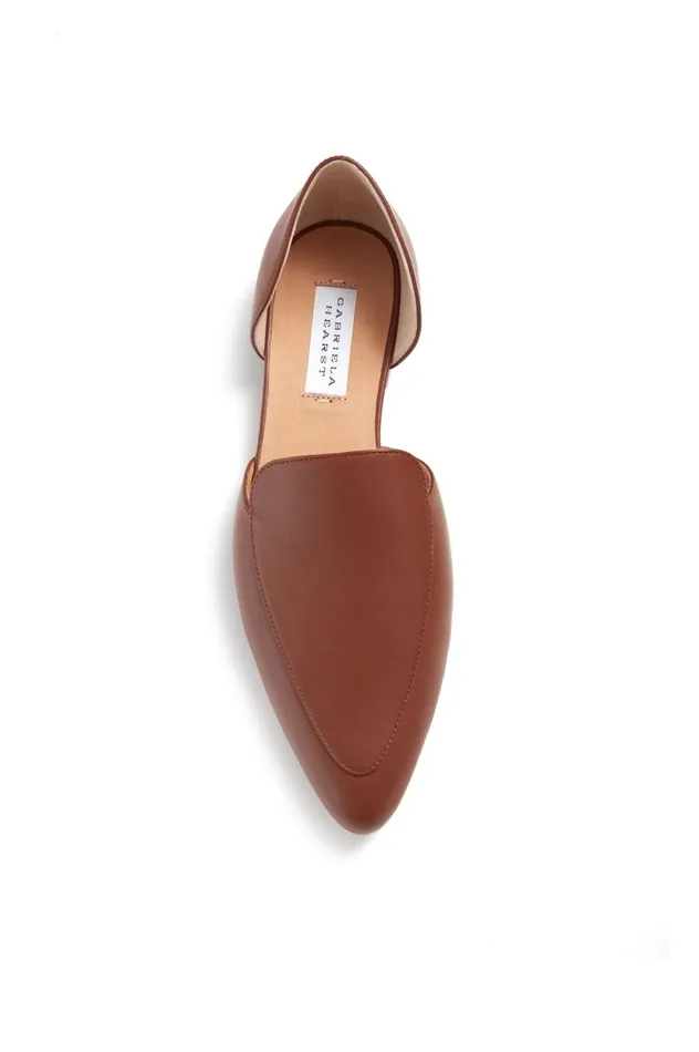 Women Flats Gabriela Hearst Jax Flat Shoe In Cognac Leather