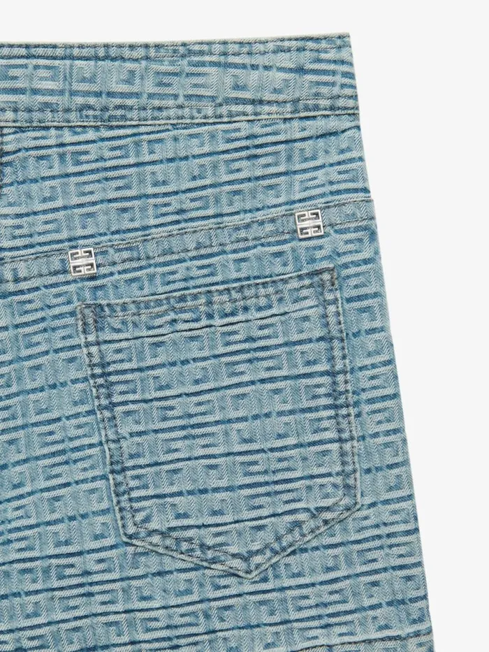 Women Girl 4 To 12 Years Givenchy Asymmetrical Skirt Shorts In 4G Denim Denim Blue Women Girl 4 To 12 Years Givenchy Asymmetrical Skirt Shorts In 4G Denim Denim Blue