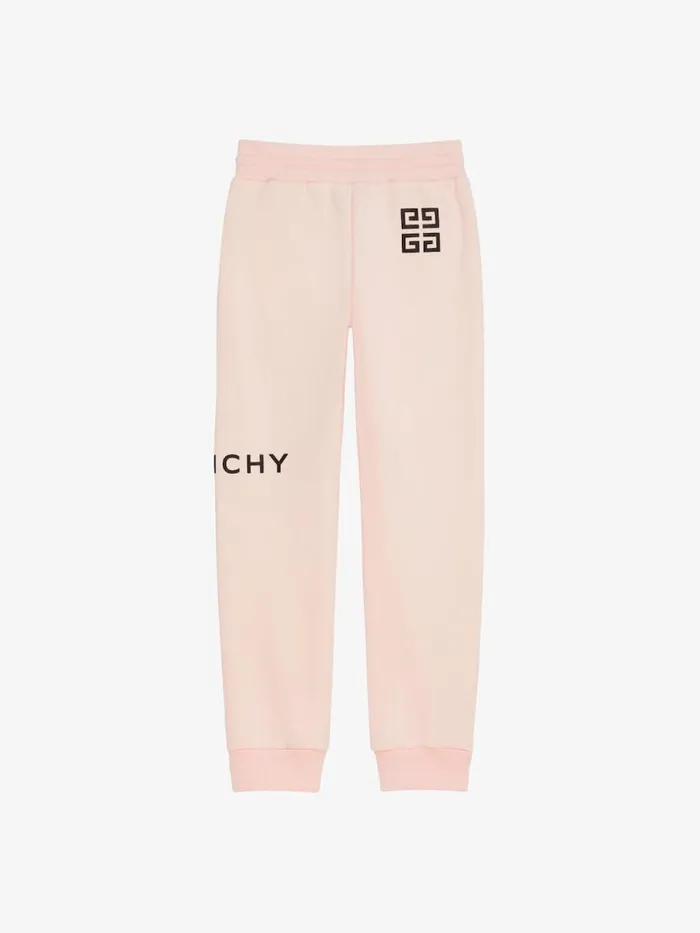 Women Girl 4 To 12 Years Givenchy GIVENCHY Jogger Pants In Fleece Light Pink