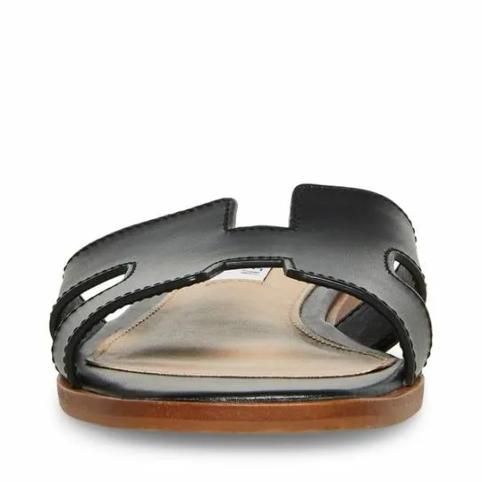 Women HADYN BLACK LEATHER Black Leather Steve Madden Sandals Women HADYN BLACK LEATHER Black Leather Steve Madden Sandals