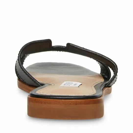Women HADYN BLACK LEATHER Black Leather Steve Madden Sandals Women HADYN BLACK LEATHER Black Leather Steve Madden Sandals