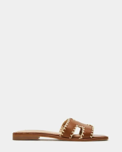 Women HADYN WOVEN COGNAC LEATHER Cognac Leather Steve Madden Sandals