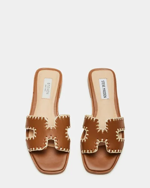 Women HADYN WOVEN COGNAC LEATHER Cognac Leather Steve Madden Sandals Women HADYN WOVEN COGNAC LEATHER Cognac Leather Steve Madden Sandals