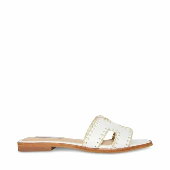 Women HADYN WOVEN WHITE LEATHER White Leather Steve Madden Sandals Women HADYN WOVEN WHITE LEATHER White Leather Steve Madden Sandals