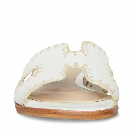 Women HADYN WOVEN WHITE LEATHER White Leather Steve Madden Sandals Women HADYN WOVEN WHITE LEATHER White Leather Steve Madden Sandals