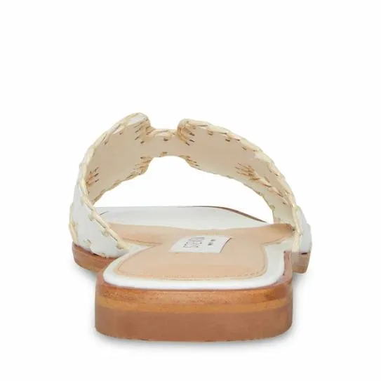 Women HADYN WOVEN WHITE LEATHER White Leather Steve Madden Sandals Women HADYN WOVEN WHITE LEATHER White Leather Steve Madden Sandals