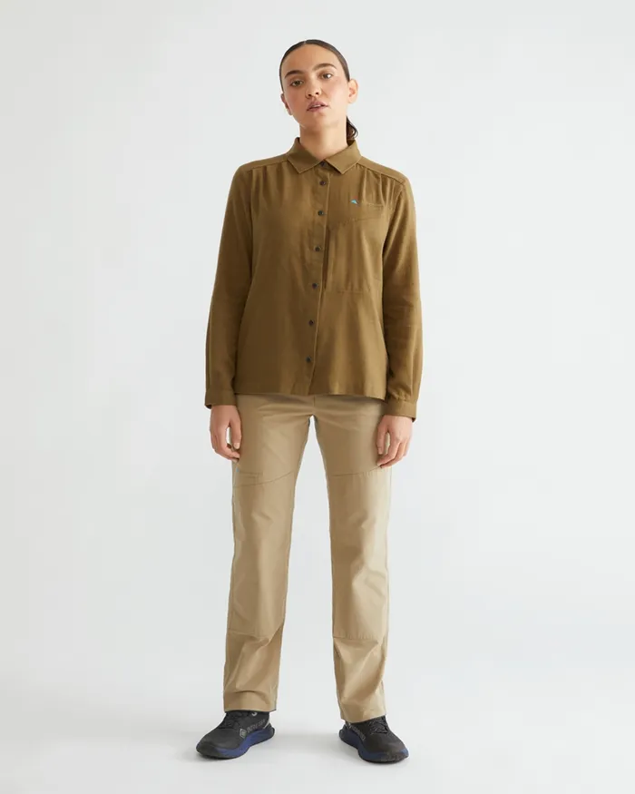 Women Helheim Long Sleeve Shirt Olivejuniper Green Klttermusen Shirts