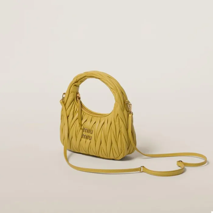 Women Hobo Bags Miu Miu Wander Matelass Nappa Leather Hobo Bag Pineapple Women Hobo Bags Miu Miu Wander Matelass Nappa Leather Hobo Bag Pineapple