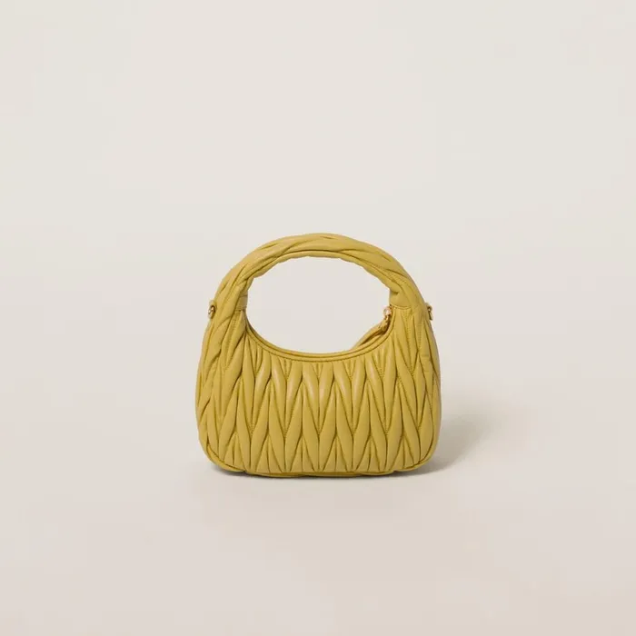 Women Hobo Bags Miu Miu Wander Matelass Nappa Leather Hobo Bag Pineapple Women Hobo Bags Miu Miu Wander Matelass Nappa Leather Hobo Bag Pineapple