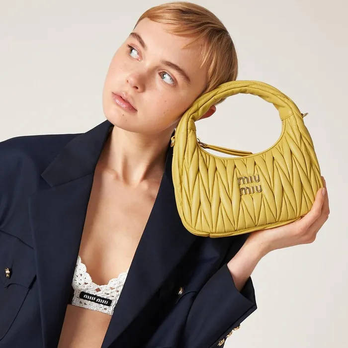 Women Hobo Bags Miu Miu Wander Matelass Nappa Leather Hobo Bag Pineapple Women Hobo Bags Miu Miu Wander Matelass Nappa Leather Hobo Bag Pineapple