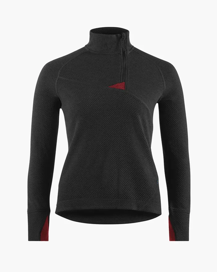 Women Huge Norna Half Zip Mid Layer Ravenburnt Russet Klttermusen Fleeces and Sweaters