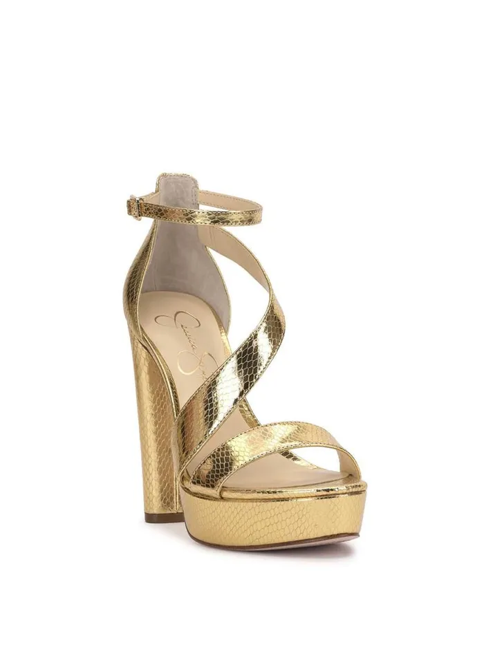 Women Iley Platform Sandal In Gold Jessica Simpson Platforms