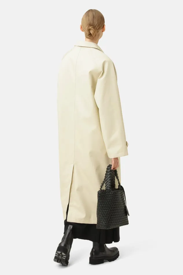 Women Ilse Jacobsen Jackets And Coats Cotton Raincoat 8211 Bleached Sand