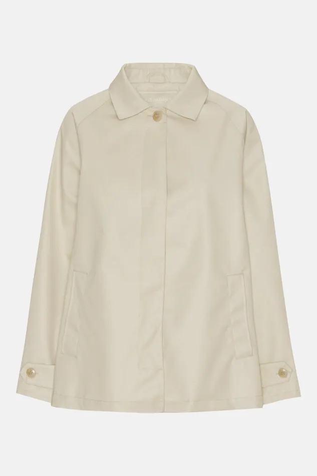 Women Ilse Jacobsen Jackets And Coats Cotton Raincoat 8211 Bleached Sand