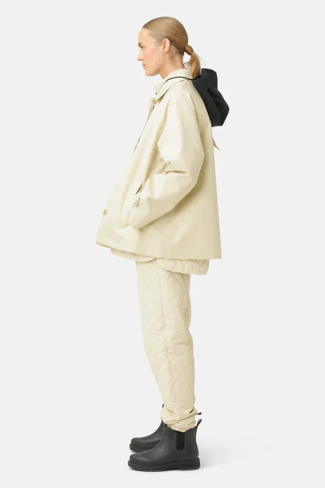 Women Ilse Jacobsen Jackets And Coats Cotton Raincoat 8211 Bleached Sand