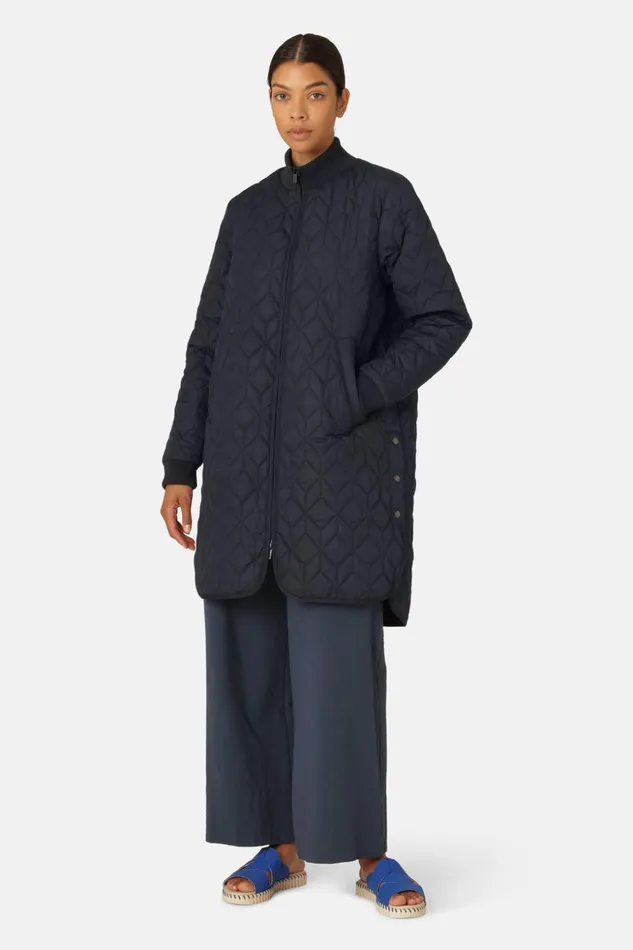 Women Ilse Jacobsen Jackets And Coats Padded Quilt Coat 8211 Dark Indigo