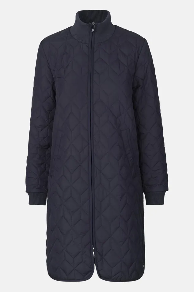 Women Ilse Jacobsen Jackets And Coats Padded Quilt Coat 8211 Dark Indigo