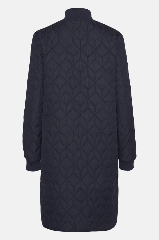 Women Ilse Jacobsen Jackets And Coats Padded Quilt Coat 8211 Dark Indigo