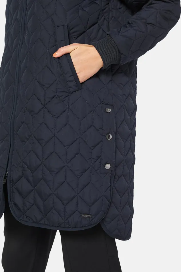 Women Ilse Jacobsen Jackets And Coats Padded Quilt Coat 8211 Dark Indigo