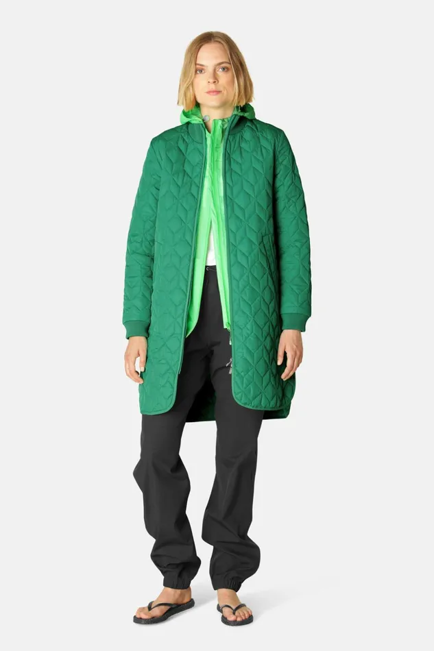 Women Ilse Jacobsen Jackets And Coats Padded Quilt Coat 8211 Sea Plant