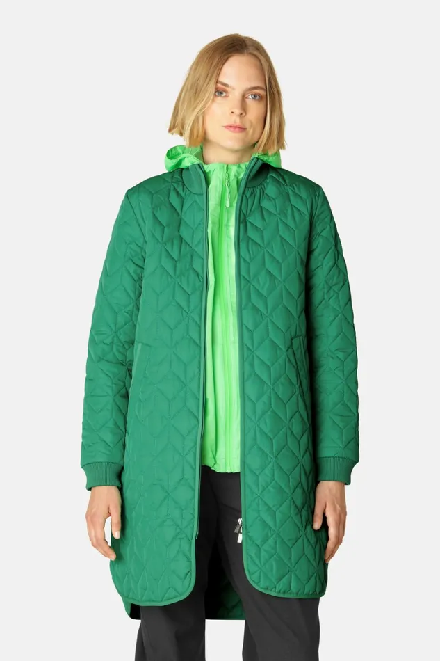 Women Ilse Jacobsen Jackets And Coats Padded Quilt Coat 8211 Sea Plant
