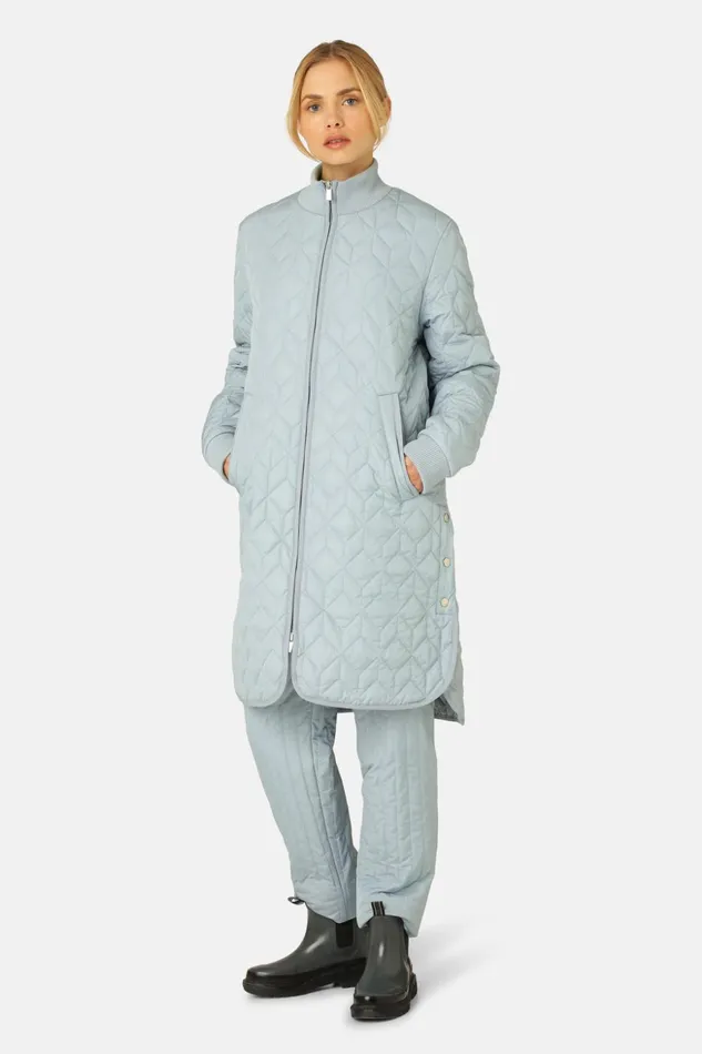 Women Ilse Jacobsen Jackets And Coats Quilt Coat 8211 Pale Petroleum
