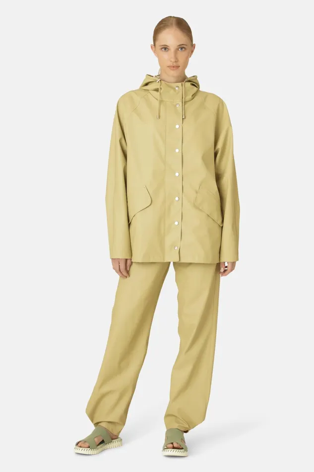 Women Ilse Jacobsen Raincoats Rain Jacket 8211 Olive Grass