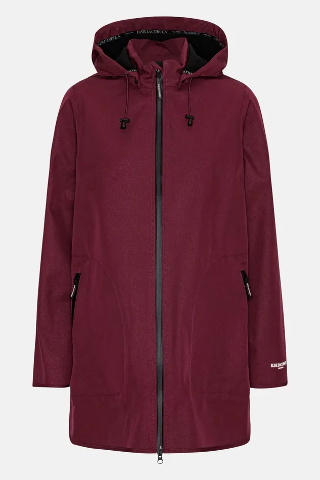 Women Ilse Jacobsen Raincoats Raincoat 8211 Maroon Banner