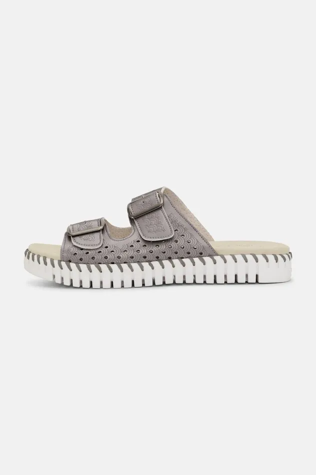 Women Ilse Jacobsen Tulip Flats Sandals 8211 Gun Metal Women Ilse Jacobsen Tulip Flats Sandals 8211 Gun Metal