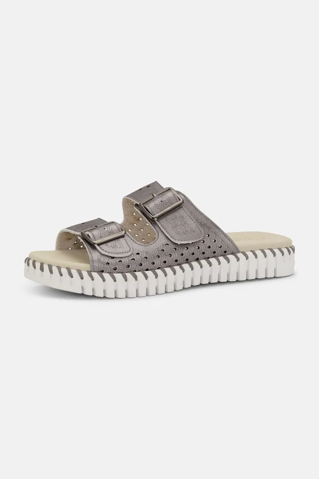 Women Ilse Jacobsen Tulip Flats Sandals 8211 Gun Metal Women Ilse Jacobsen Tulip Flats Sandals 8211 Gun Metal