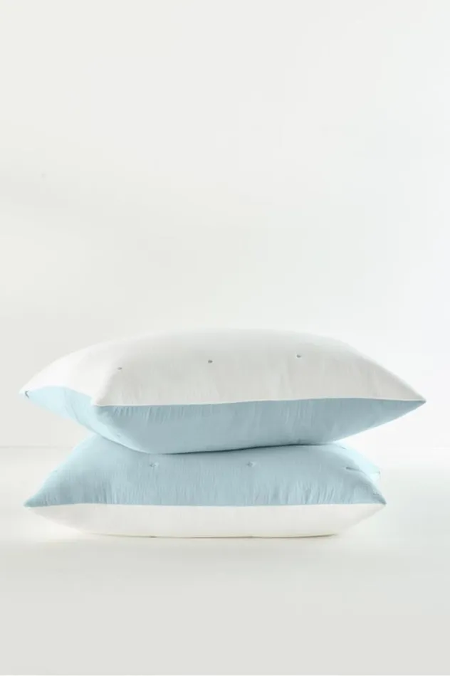 Women Ivy May Reversible Gauze Sham Indigowhite Soft Surroundings Bedding
