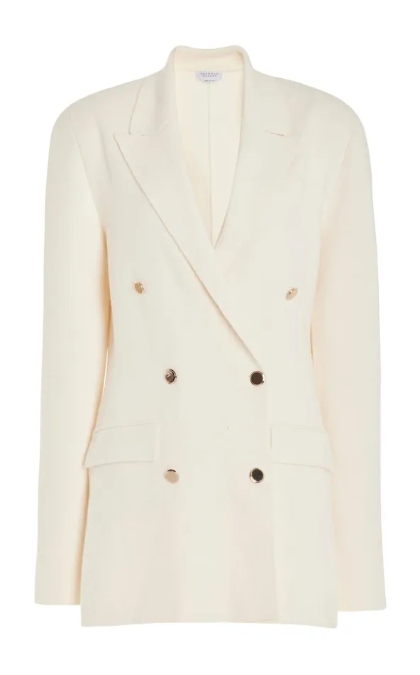 Women Jackets and Coats Gabriela Hearst Bowen Knit Jacket In Ivory Wool