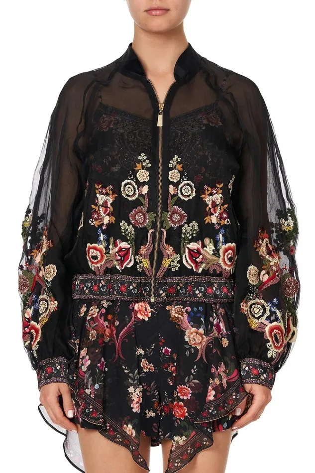 Women Jackets Camilla Bomber Jacket With Shirred Cuff A Girl Like You