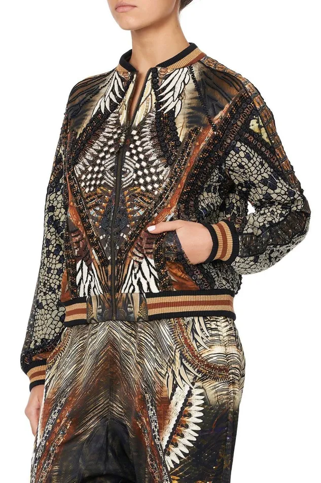 Women Jackets Camilla Raglan Sleeve Bomber Jacket Kakadu Calling