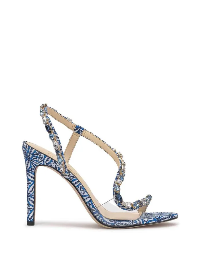 Women Jaycin High Heel In Blue Print Jessica Simpson Sandals