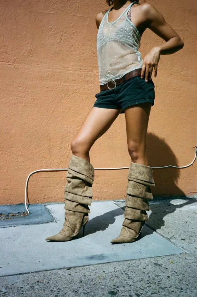Women Jeffrey Campbell Knee High Origami