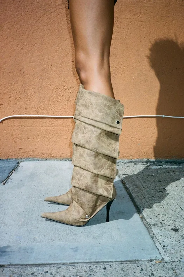 Women Jeffrey Campbell Knee High Origami