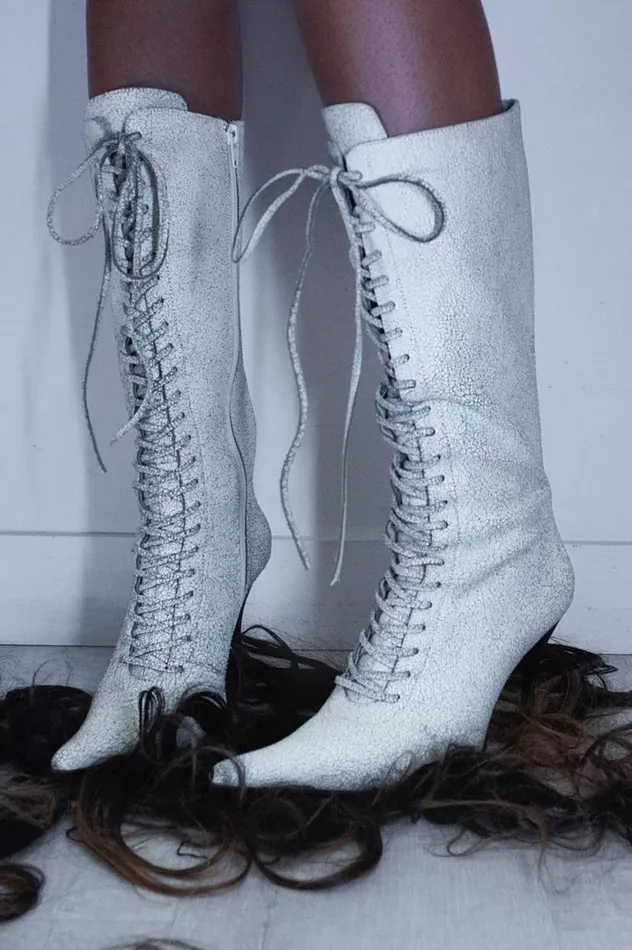 Women Jeffrey Campbell Knee High TieMe